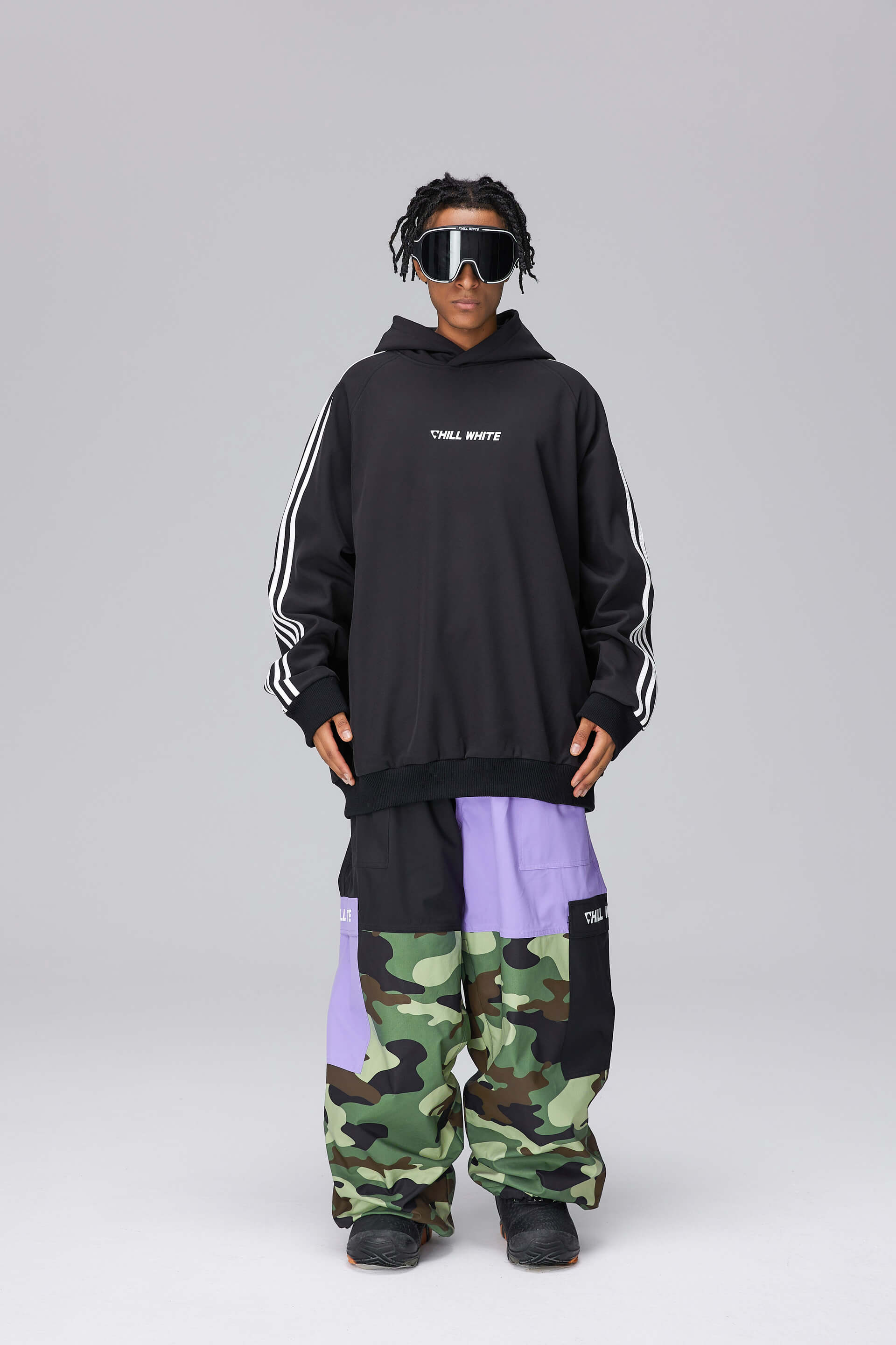 Unisex Patched Design Snow Pants