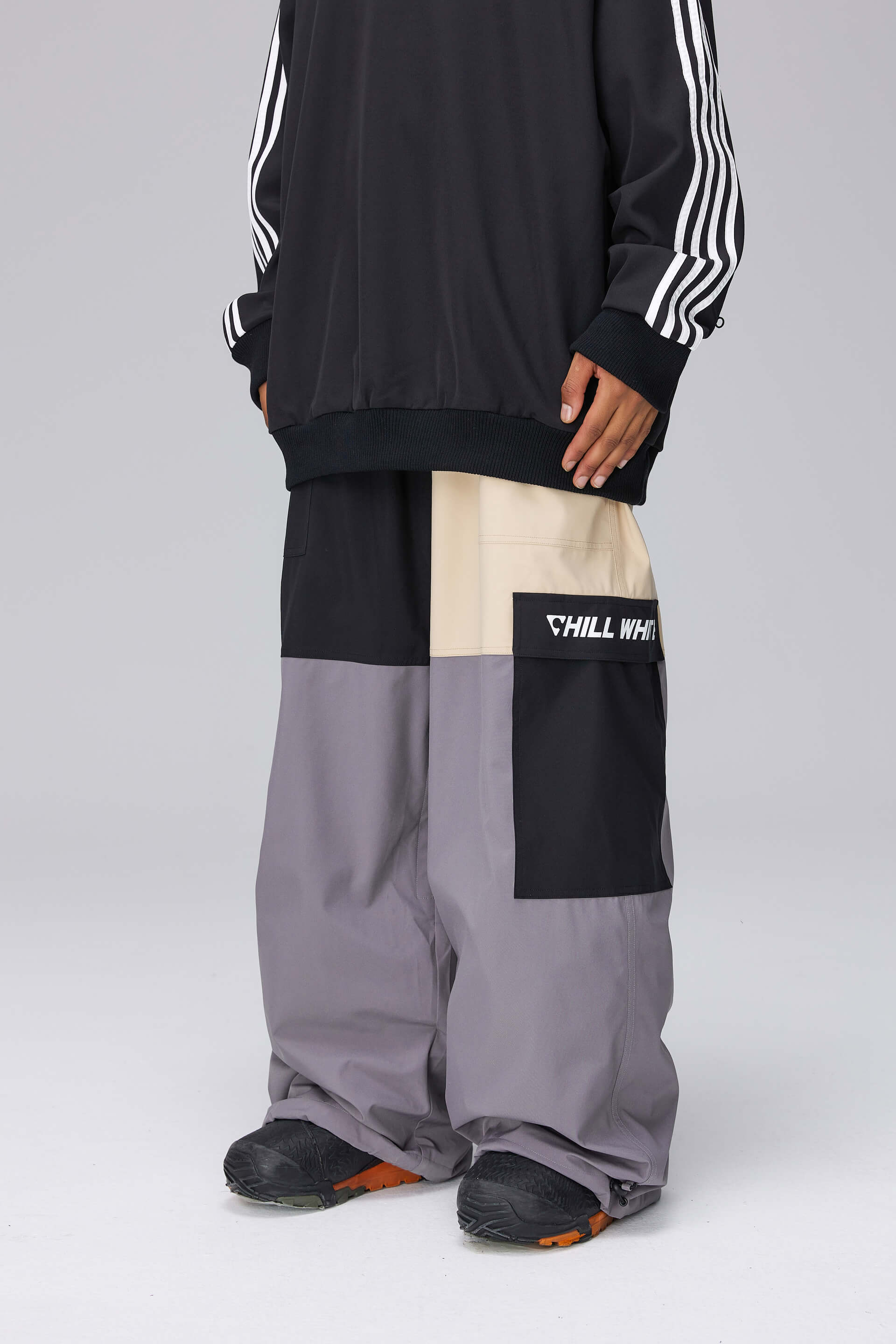 Unisex Patched Design Snow Pants