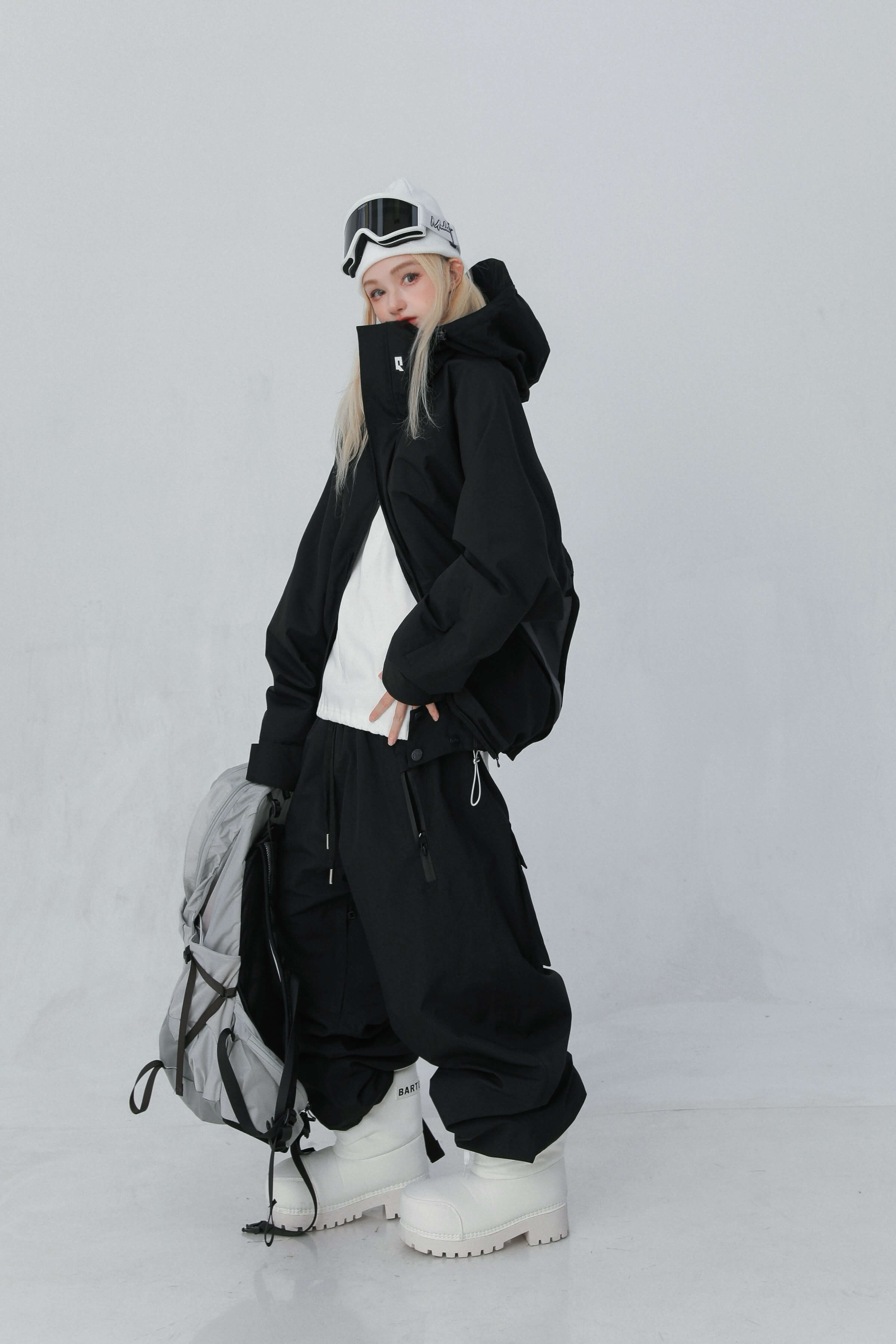 Black Snow Jacket and Pants Set - Main Image