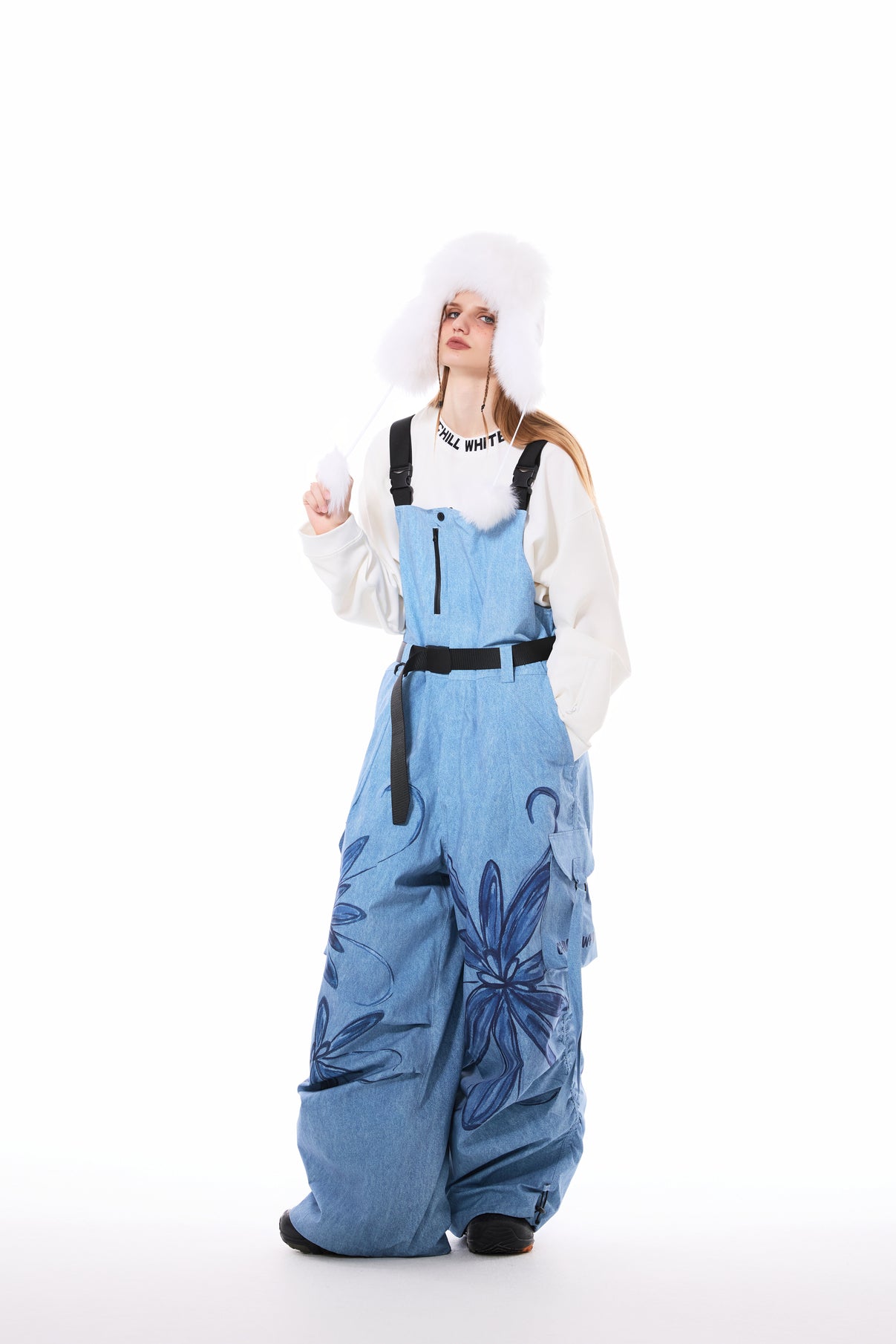 Graffiti Flower Snow Overalls