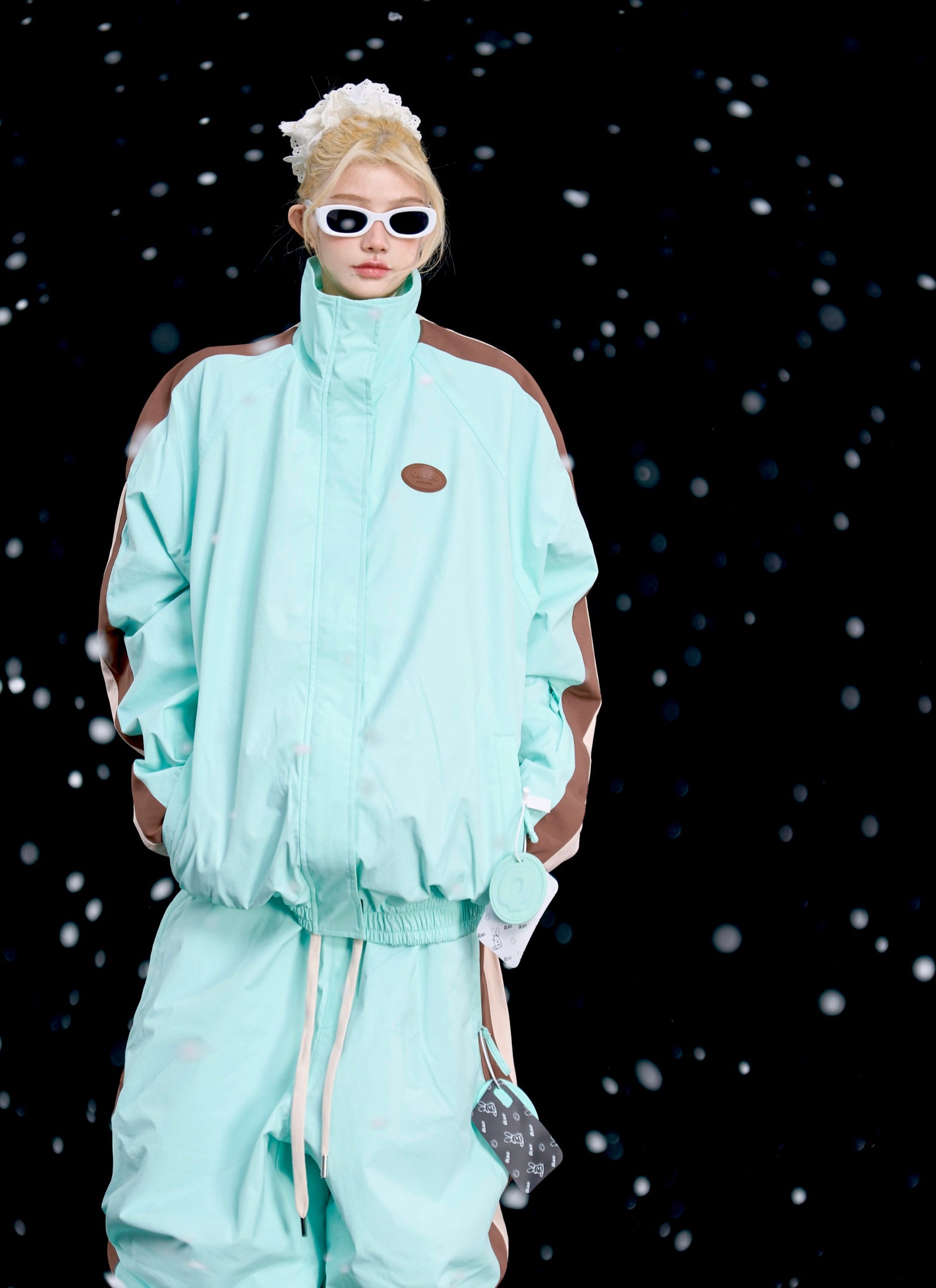 Unisex Tiffany Blue Snow Jacket & Pants Set