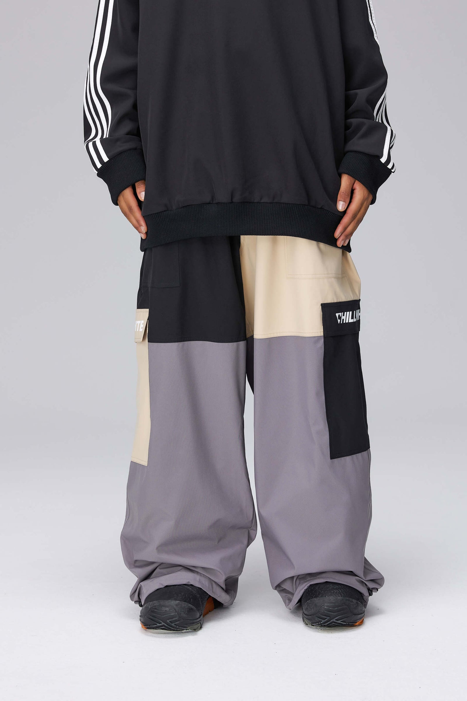 Unisex Patched Design Snow Pants