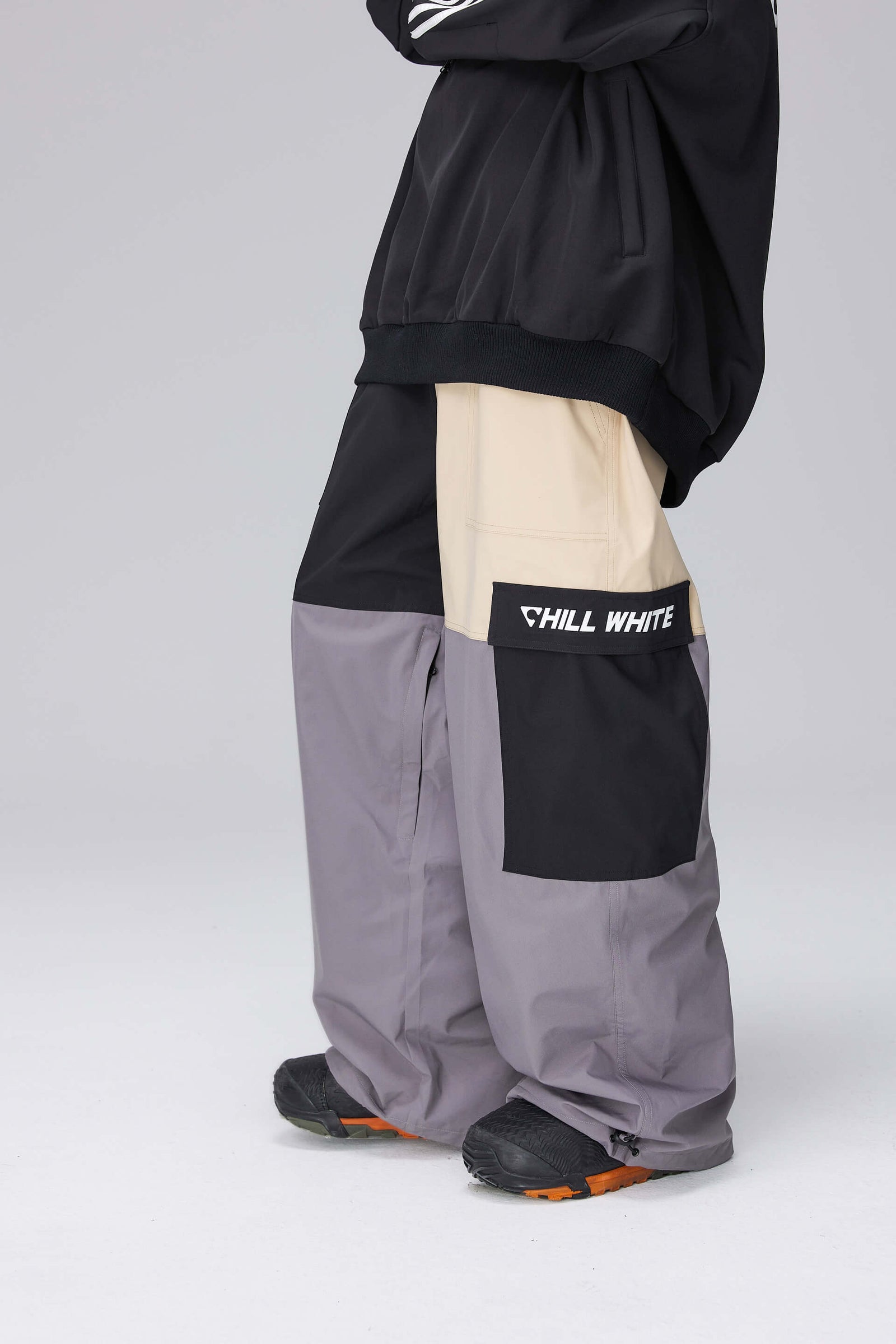 Unisex Patched Design Snow Pants