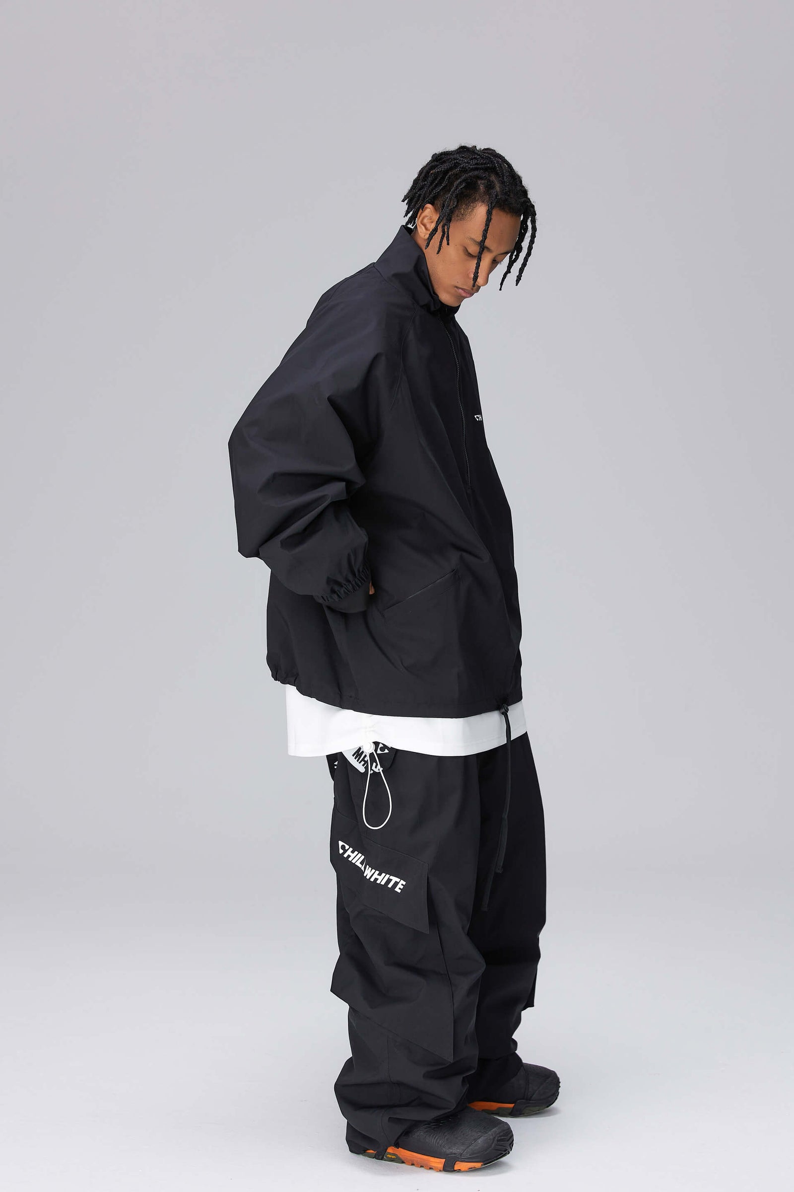 Unisex Dark Night Black Snow Pullover & Pants