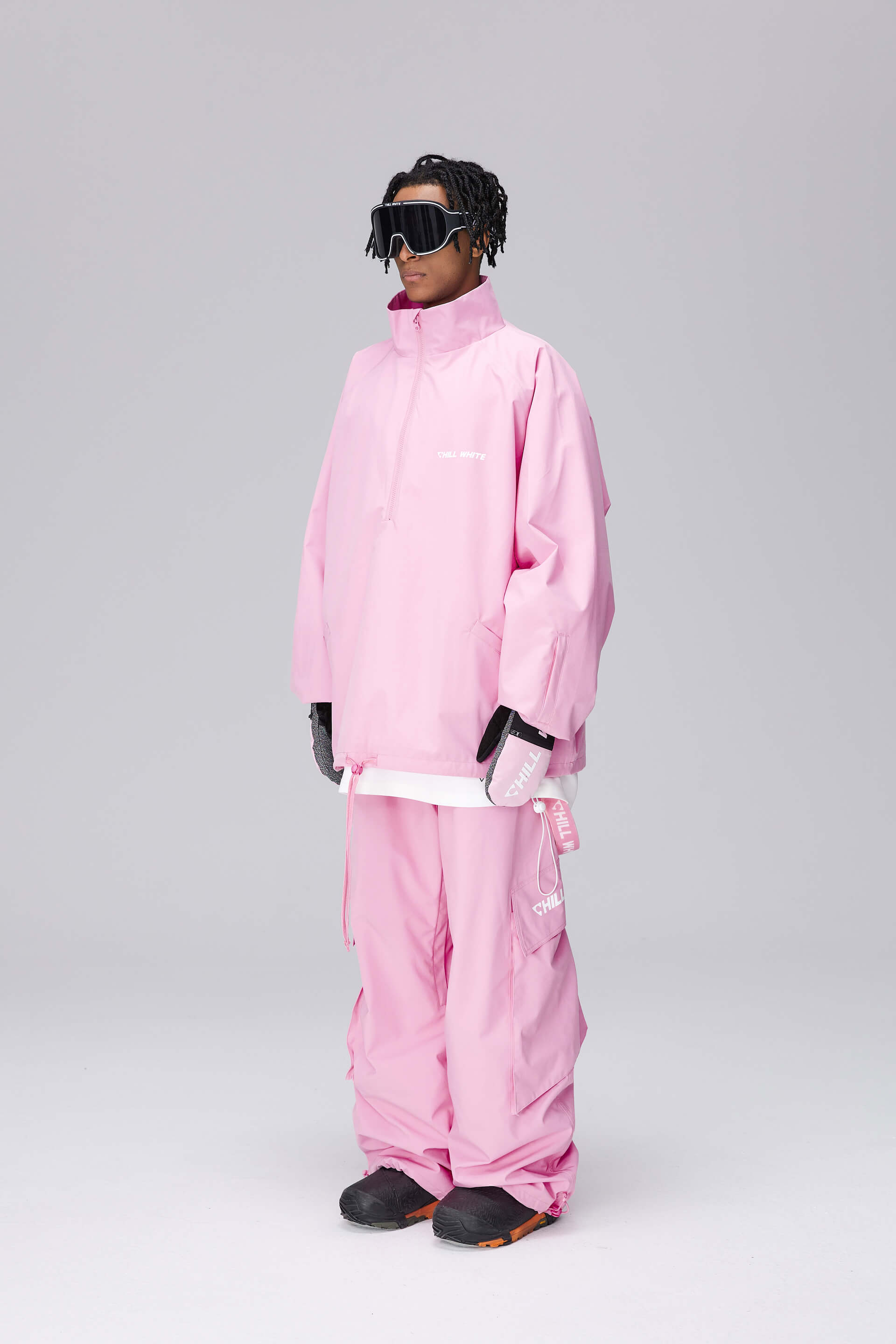 Unisex Light Pink Snow Jacket & Pants