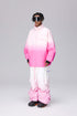 Unisex White/Pink Gradient Snow Jacket & Pants