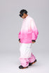 Unisex White/Pink Gradient Snow Jacket & Pants