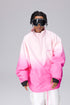 Unisex White/Pink Gradient Snow Jacket & Pants