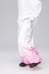 Unisex White/Pink Gradient Snow Jacket & Pants