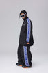 Unisex Black Snow Jacket & Pants (With Stripe)