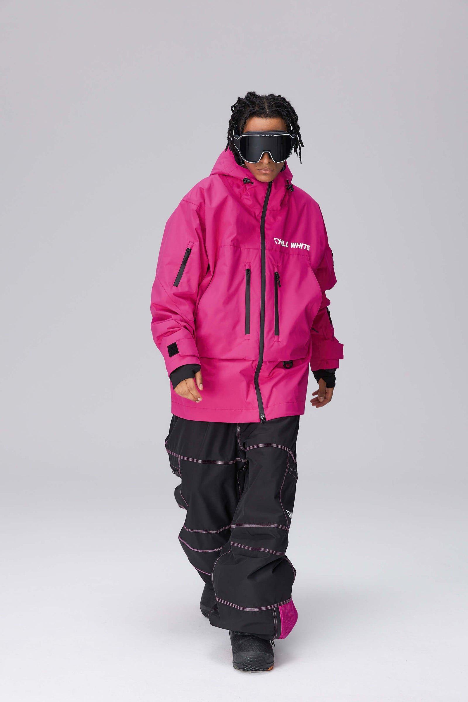 Unisex Hot Pink Snow Jacket - Main Image