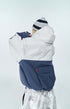 Blue, Gray, and White Waterproof Pullover Top