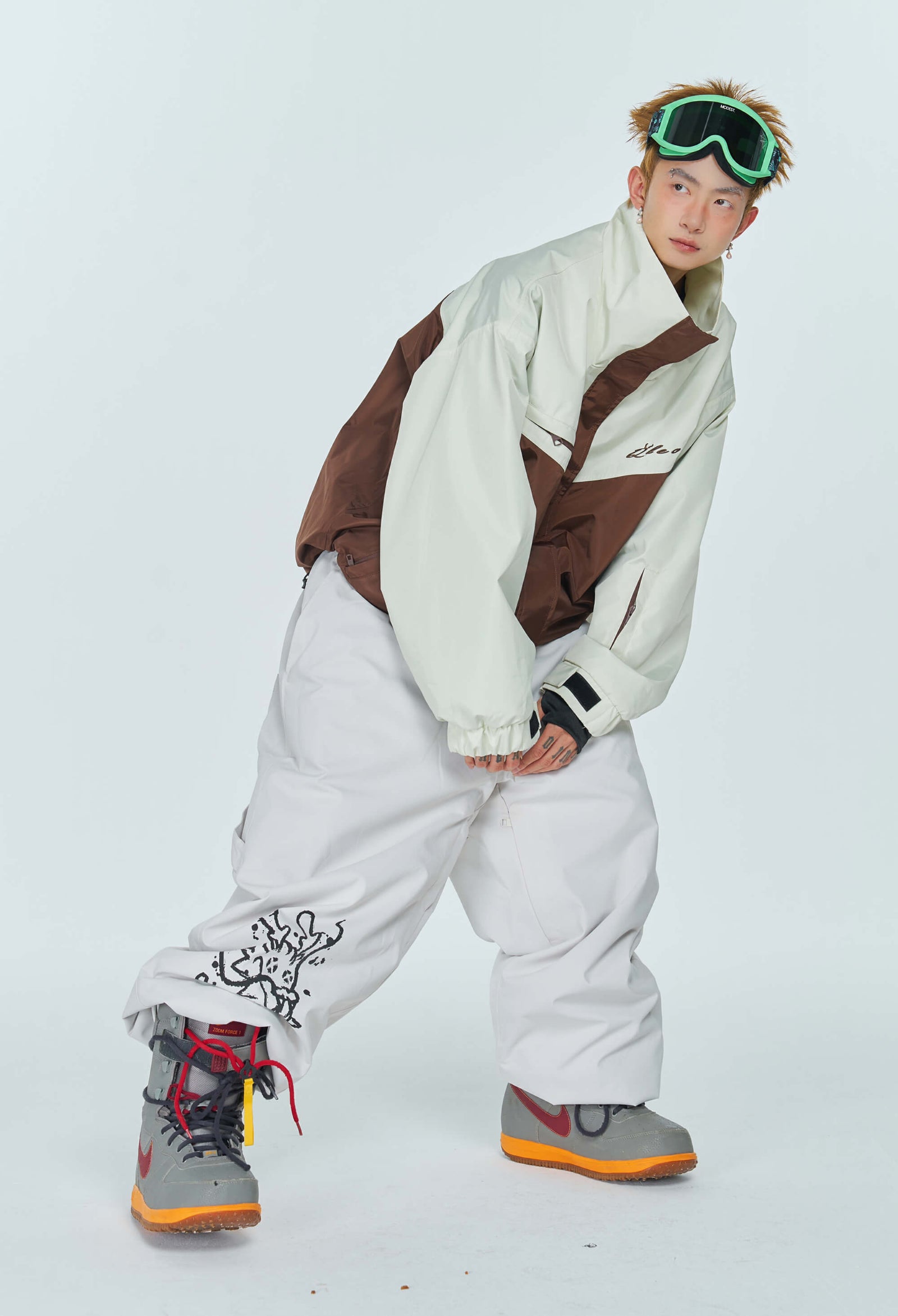Dragon Head Design Snow Pants