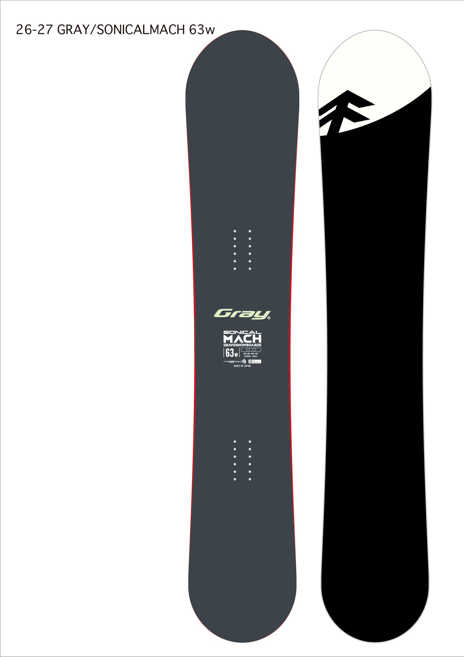 Gray Sonical Mach Snowboard