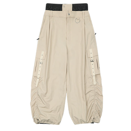 Unisex Baggy Snow Pants With Ribbon