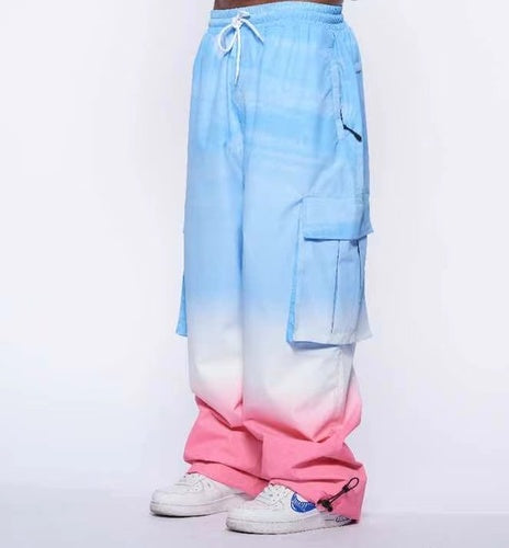Unisex Gradient Blue/Pink Snow Jacket & Pants