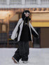 Unisex Denim Style Baggy Snow Pants