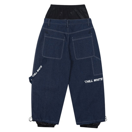 Unisex Midnight Navy Denim Style Snow Jacket & Pants