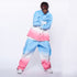 Unisex Gradient Blue/Pink Snow Jacket & Pants