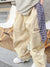 Unisex Baggy Snow Pants (Khaki/Pink)